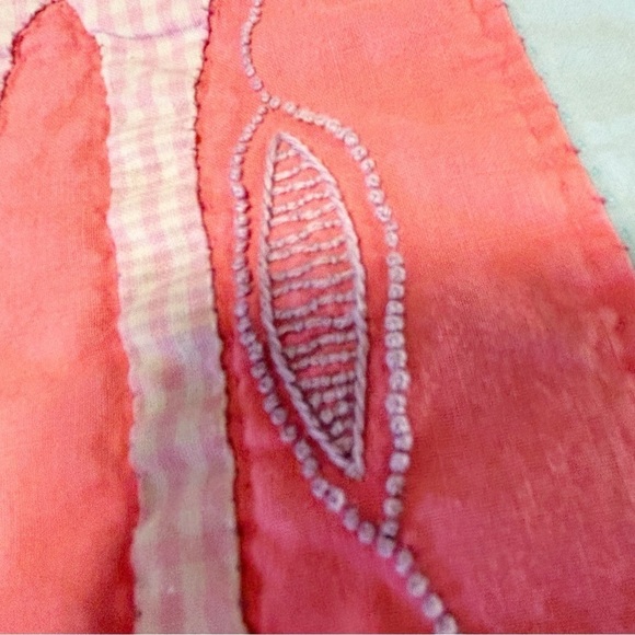 Vtg Hand Crafted Bright Primary Color Quilt Elephants Noah’s Ark Hand Appliqué - Picture 14 of 15